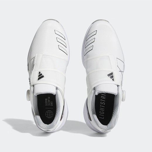 Adidas Golf Chaussures Boa étanche Boa Men Twist confortable Nailled non-glip Sports Chaussures Gy9713 Blanc / noir / argent 40,5
