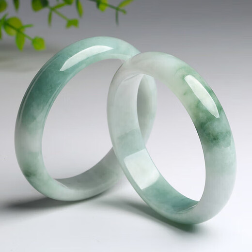 Heart ginseng jade guaranteed price 11.11 jade floating flower bracelet women's jade bracelet waxy ice type Burmese old pit jade bracelet A goods jade bracelet 55mm