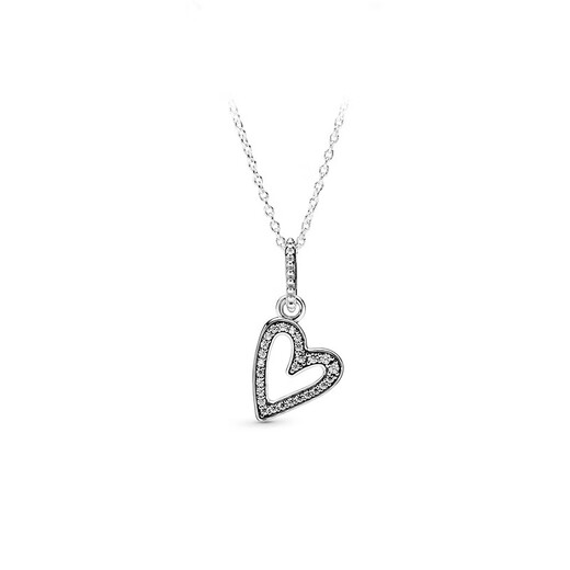 Pandora (Pandora) [618] Lo que sea que desee convertirme en collar colgante de amor regalo de cumpleaños simple y exquisito para novia