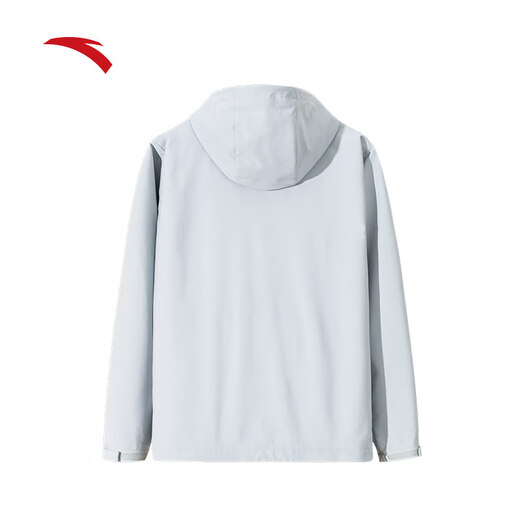 ANTA KT Sports Jacket Men's Winter Windproof Hooded Windbreaker Woven Jacket Top 152441602N Cloud Gray-4 L