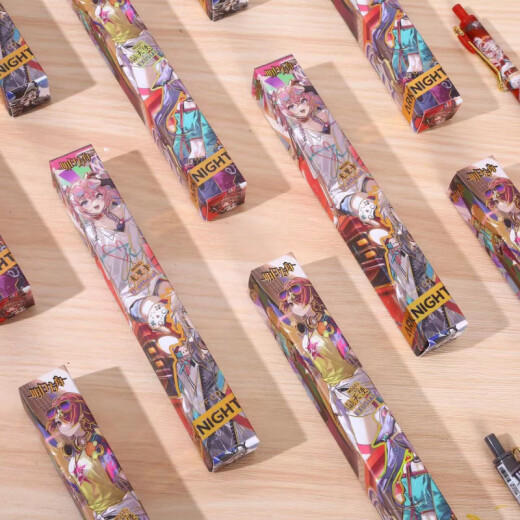 明日方舟中性笔按动笔卡通高颜值盲盒ST头黑笔速干0.5mm学生文具 6198明日方舟盲盒笔 0.5mm 盲盒4支