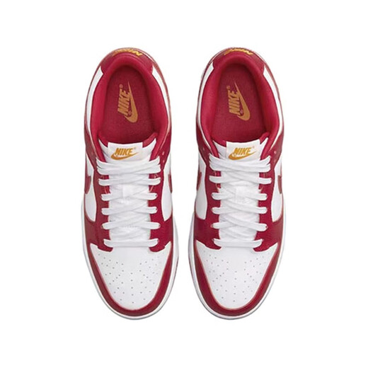 耐克（NIKE）男鞋 DUNK LOW RETRO 白红 复古低帮休闲板鞋 DD1391-602 39
