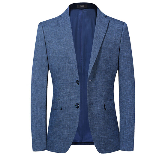Shanshan (FIRS) suit men's autumn style business young and middle-aged elastic small suit casual men's single suit jacket formal business wear top suit wedding dress 2036 blue 175