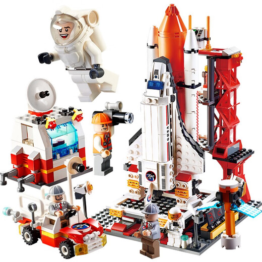 Gudi Children's Building Blocs Assembly Toys Small Pellets Boy Rocket Space Shuttle Model Birthday Toys 6-10-14 Years Space Shuttle Launch Pad 8815 (679 pièces)