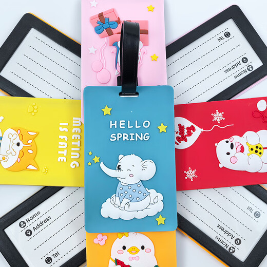 Xinqin luggage tag travel portable boarding tag cartoon creative luggage check pendant label anti-lost tag