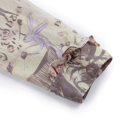 Jnby by JNBY Jiangnan Buyi children's clothing autumn long-sleeved lace shirt jacket colorful print boys and girls 1N7210410 129 beige colorful mixed color 110 cm