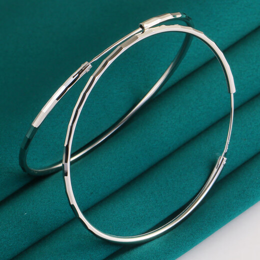 CEENIU Fat Donglai's same style pt950 platinum large hoop earrings platinum earrings for men and women, large and small, round, the middle circle is about 35-40 mm wide