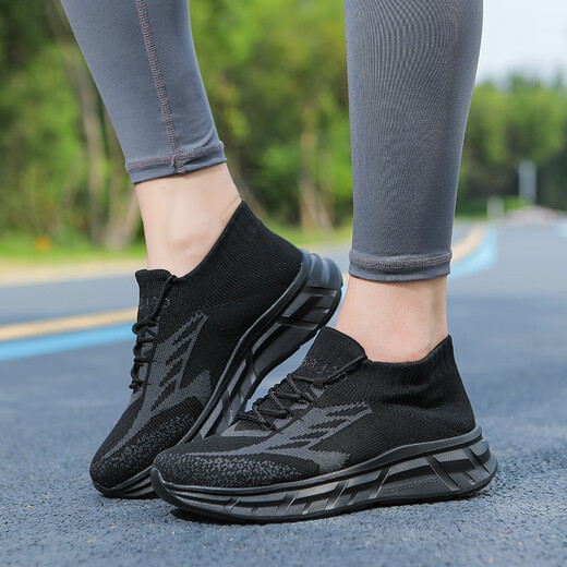Niu Badao upgraded square dance shoes for men and women, the same style for four seasons, the new soft-soled tread dance shoes for 23115, black (same style for men and women) 37 (wide feet, fat feet, tall insteps, one size