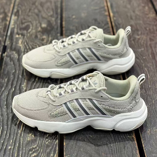 阿迪达斯 （adidas）三叶草男鞋女鞋夏季运动鞋网面透气跑步鞋复古老爹鞋休闲鞋JQ3927 JH7354/灰绿 41