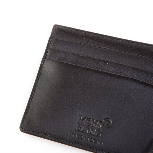 Montblanc (MONTBLANC) [Chinese Valentine's Day Gift] Men's Card Bag Leather Short Card Clip Card Bag 5525 6 Card Wallet