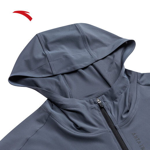 Anta heat-proof sun protection clothes丨Ice silk sports jacket men's summer outdoor hiking windbreaker top152427713 [UPF50+] Men's gray-4 L /175