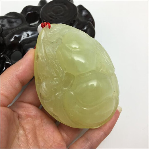 Cuiyunshi neuer Xiuyan Jade Jade Griff Teile Ornamente Jade Griff Teile Jade Griff Teile Herrenhandle Teile Jade Schnitzgrün Nr. 1209/A70