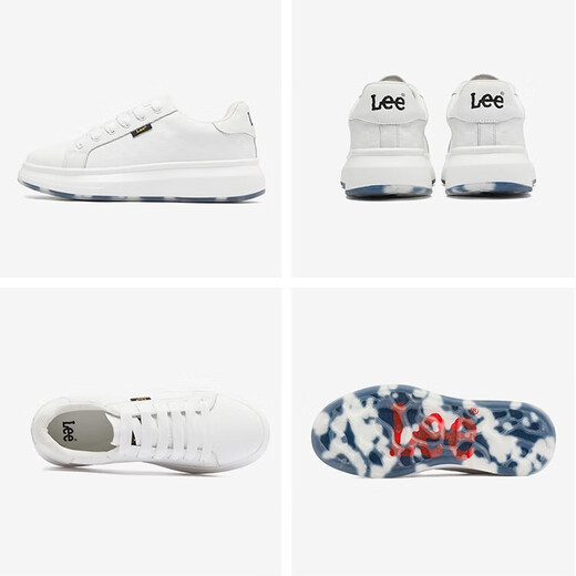 Lee男鞋休闲鞋设计感增高小白鞋男生时尚经典板鞋舒适百搭白色鞋子男 黑色 40 【偏大/请拍小一码】