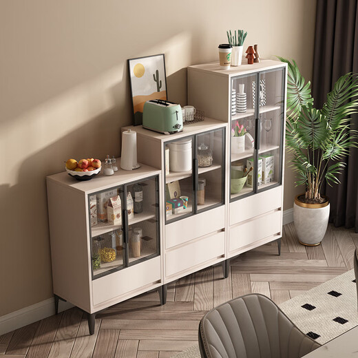 Fan Meilun (Familia) Gabinete lateral de comedor de lujo Ligero Medida de sala de estar Simple Simple Gabinete de vinos Gabinete de vinos Cocina de almacenamiento multifunción Gabinete de almacenamiento 3271 White 60*40*94cm