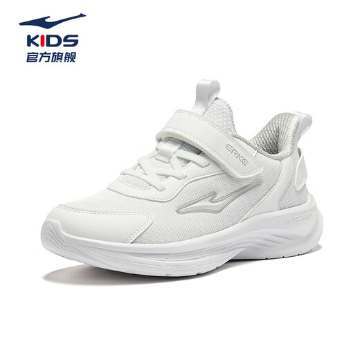 Hongxing Erke (ERKE) children's shoes, men's and women's dense mesh running shoes, new large and small children's sports shoes, Mingou Erke white 36