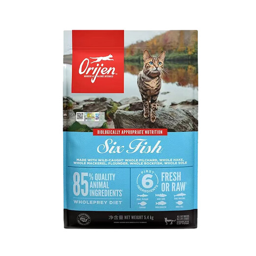 Orijen Desire cat food six kinds of fish imported full price grain-free chicken milk cake for young cats 1.8/5.4kg six kinds of fish 5.4kg (25.5) 0kg