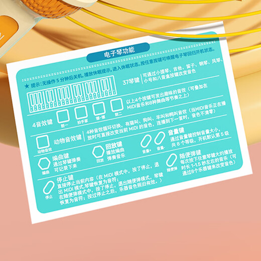 迪漫奇儿童早教神器电子琴儿童钢琴玩具早教37键可弹奏初学者带麦克风