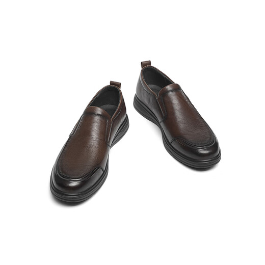 
Red Dragonfly Left Month Leather Shoes 25 Spring Soft Side Shoes Business Casual Shoes Cowhide Men's Shoes WTA15051 Brown 44
