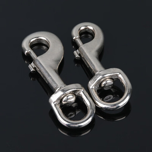 Dog buckle lock buckle horse steel dog leash swivel buckle large dog rope buckle safety buckle carabiner dragon dance buckle medium size (65g) + No. 6 lock