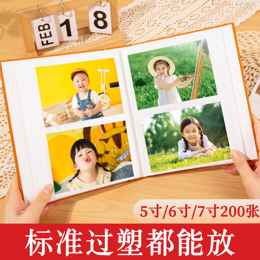Story of time small photo album 3 inches 4 inches 5 inches 6 inches 7 inches photo storage baby growth memorial album children's family inserts portable photo album beautiful memories 5 inches 200 sheets capacity