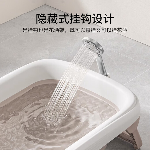 Yeehoo Baby Badewanne Baby Badewanne kann sitzen und sich hinlegen und Neugeborenen -Kinderversorgungen Haushalt große Badewanne Badewanne + Badematte + Haarwaschbecher falten