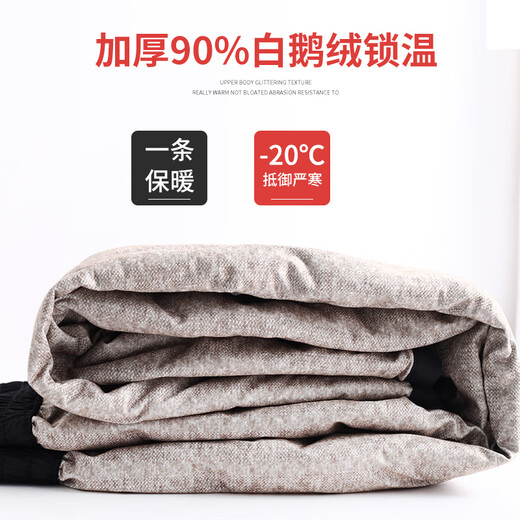 Flying in the Snow Straight Down Pants Women's Outerwear 2025 New Winter Thickened Loose Wide Leg Warm Goose Down Cotton Pants for Middle-aged and Elderly Mothers Pure White Goose Down - Straight Down Pants (Regular Style - Black) Suitable for heights above 161 XL 115-130 Jin Jin equals 0.5 kg