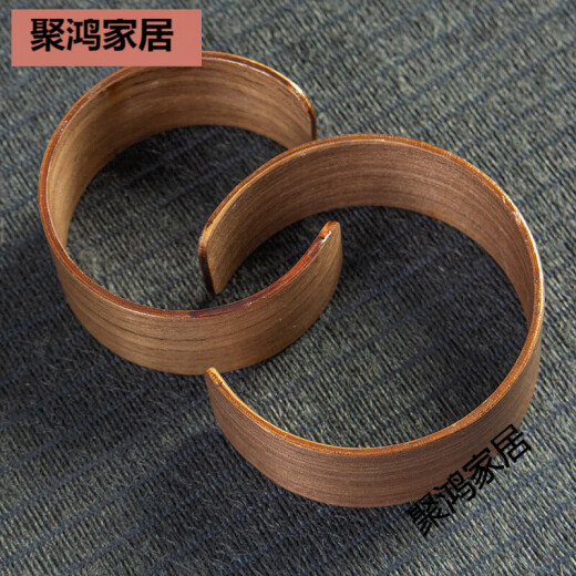 SMVP tea set accessories glass fair cup anti-scalding cover heat insulation ring Japanese wooden cup set handheld tea leak tea cup anti-scalding ring Coffee wood cover 6624 models