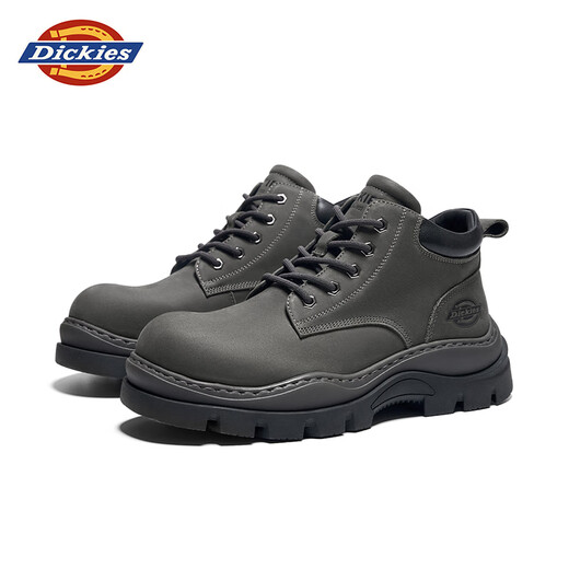 Dickies Martin Boots Zapatos para hombres Autumn Nuevas botas bajas Botas para hombres Fashion All-Match Boots Short Short Shops Working Shoes de trabajo gris 42 [de una talla más grande, adecuada para zapatos deportivos 43]