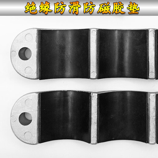一字三芯铝合金高压电缆固定夹具JGW3-13567电缆卡扣线夹卡箍定制 JGW(3)-10 电缆外径(140-166)