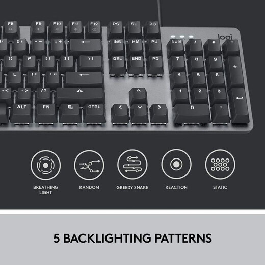 Logitech K845 wired luminous mechanical keyboard + G403 Hero lightweight RGB gaming mouse e-sports equipment Black