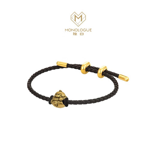 Chow Tai Fook MONOLOGUE monologue animal zodiac snake retro gold fortune bead 21.25cm MR1595