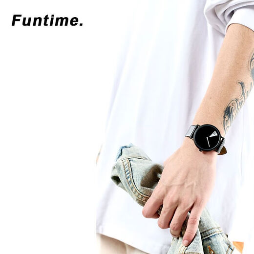 Funtime Watch Creative Trend Couple personnalisé Junior et Senior High School étudiant regarder des hommes et des femmes imperméables F9859 Snow Mountain White