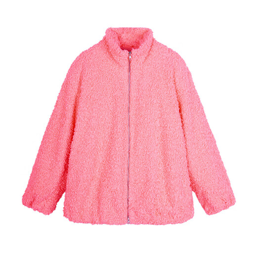 JNBY【商场同款】23冬新品仿皮草立领长袖5NAA14380 620/樱花粉 M