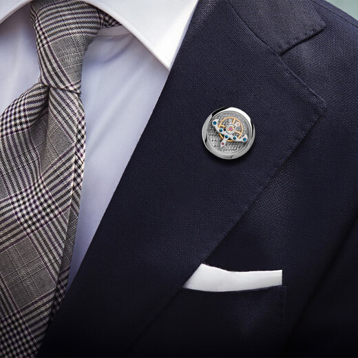 Kaflink golden silver tourbillon brooch high-end lapel collar button collar corner button suit clothing men's badge breast button XZ-K112 gold tourbillon brooch 1 piece