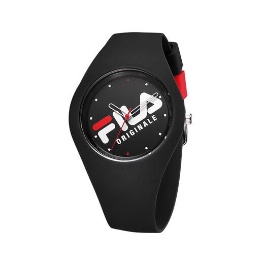 斐乐（FILA） 手表时尚运动果冻硅胶带情侣表简约防水男女腕表学生手表671 黑色FLL38-6033-001