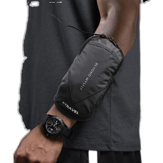 OEING running mobile phone bag arm bag equipment sports mobile phone arm cover night running mobile phone cover special arm bag men's wrist bag silver-fully reflective