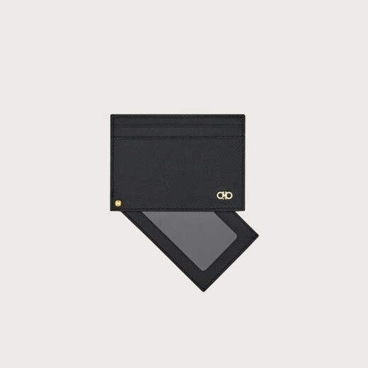 Ferragamo men's black card holder 0775660 gift for boyfriend