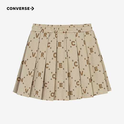 Converse children's clothing girls' skirt summer new children's pleated skirt with lining oatmeal color 155/61 recommended height 152-158cm