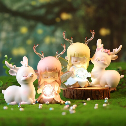 Enchanting cat and deer night lamp desktop decoration girl birthday gift girl high-end feeling to give girlfriend practical gift [yellow] Yilu You night lamp - gift box gift for girls romantic surprise gift
