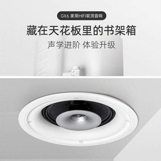 威力声（Villis） GX6吸顶音响家庭影院5.1家用客厅背景音乐系统天花吊顶投影仪音箱嵌入式吸顶喇叭蓝牙功放套装 V3功放+GX6音箱*2