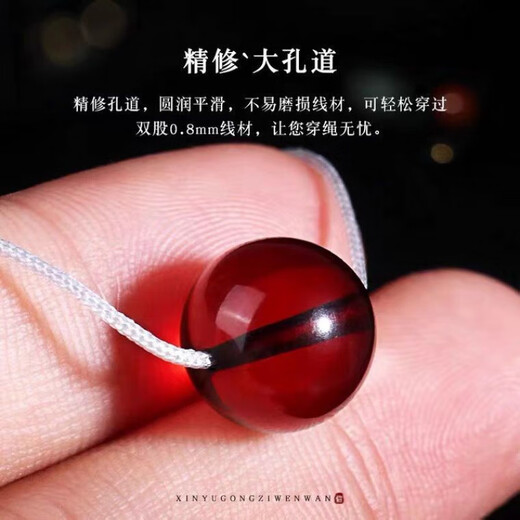 TOONTEEN Burmese amber blood amber single bead with Baltic Sea single beeswax bracelet separated by beads to play with Vajra play with water purification 5A grade blood cypress 14mm single bead