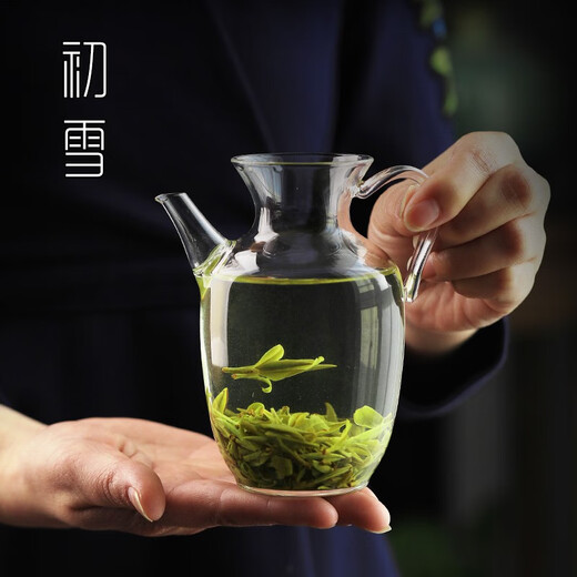Gaoming imitation Song Dynasty teapot small morning teapot heat-resistant tea set green tea set transparent small decanter glass pot small morning teapot 300ml