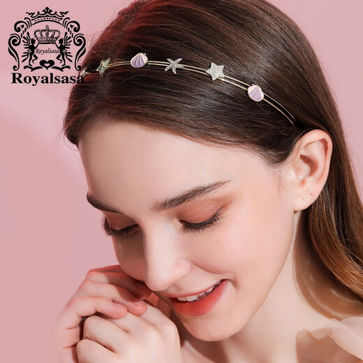 Royal Salsa Headband Women's Fresh Internet Celebrity Starfish Shell Headband Fabric Hair Accessories Hairpin Hairpin Headband Headband