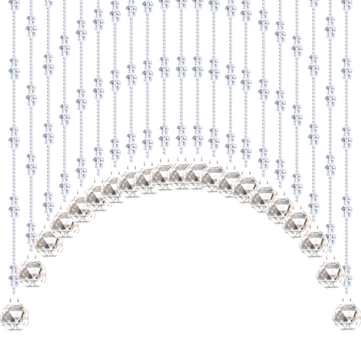 Xiangshangge crystal gourd bead curtain bedroom door curtain partition porch aisle living room toilet toilet balcony no hole drilling 21 arc shapes (suitable for 0.6-0.8 meters wide)