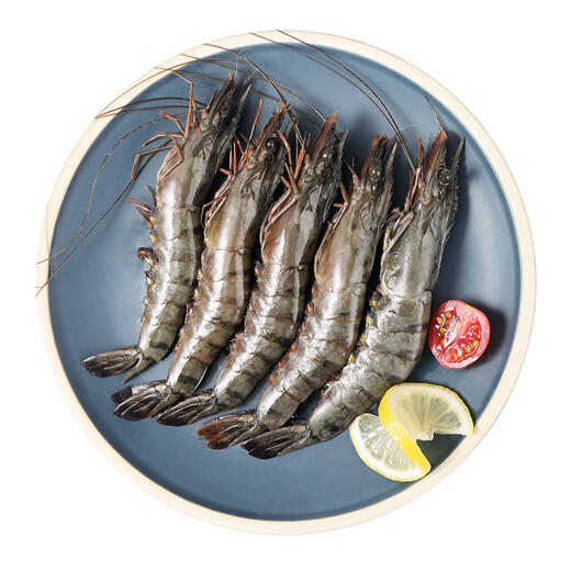 Jingdong Supermarket directly sourced black tiger shrimp from overseas, net weight 2Jin Jin is equal to 0.5kg, 31-40 pieces/box, single frozen, prawn barbecue hot pot ingredients