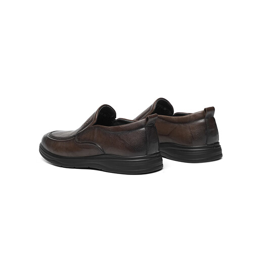 
Red Dragonfly Left Month Leather Shoes 25 Spring Soft Side Shoes Business Casual Shoes Cowhide Men's Shoes WTA15051 Brown 44