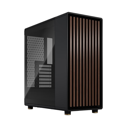 Fractal DesignNorth FD chassis mid-tower black Mesh mesh air cooling supports ATX white desktop comes with 2*14cm fan 360 water-cooled graphics card 355 walnut panel computer North charcoal black tempered glass (dark)