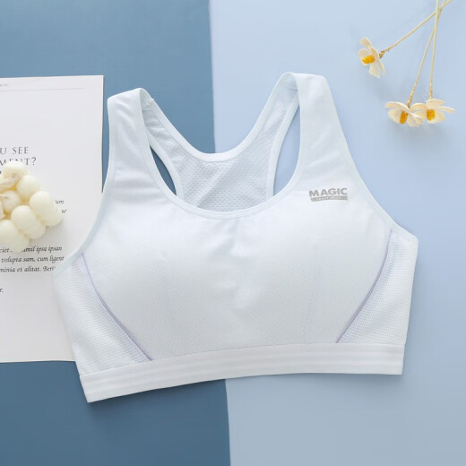 
Yu Zhaolin (YUZHAOLIN) Girls' Bra Sports Student Underwear Girls' Vest Girls' Developmental Running Bra Junior High School Students 9215 Light Blue 1 piece 2XL 90 (115-130Jin [Jin equals 0.5 kg])