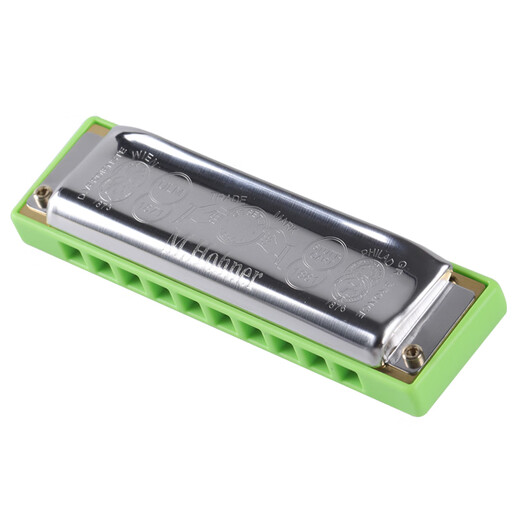 
HOHNER Germany and imported rockets Blues ROCKET AMP electroacoustic version 10 ten-orific harmonica for adult beginners AMP green rocket C-tuning PADDY scale bass belt 6