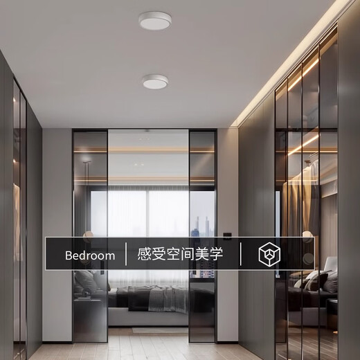 Fanyao ultra-thin surface-mounted downlight, round LED small ceiling installation, ceiling light, aisle light, entrance corridor, entrance ceiling spotlight, 15w-white light-H style